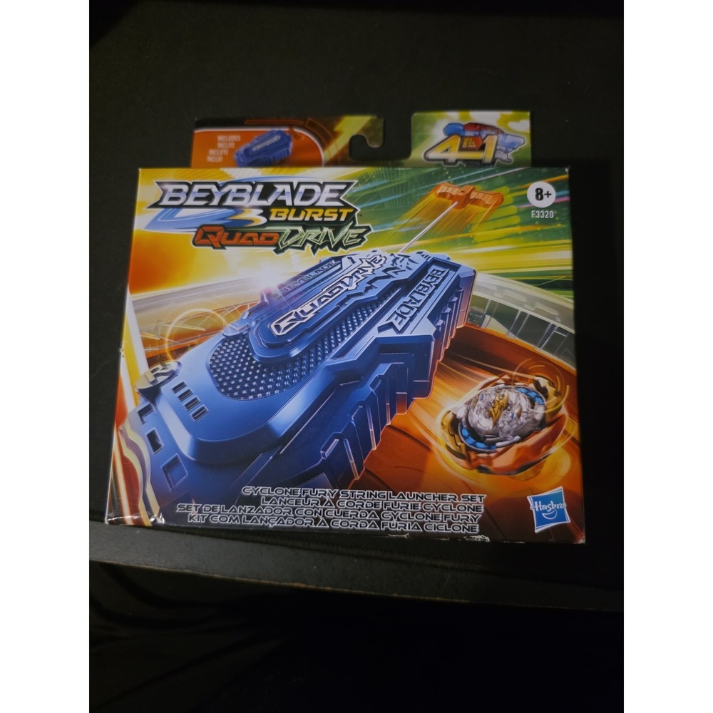 Beyblade Burst QuadDrive Cyclone Fury String Launcher Set – Roktavor R7 Hasbro